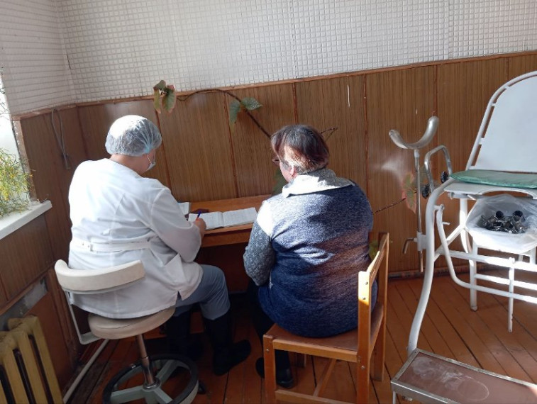 Сегодня состоялся очередной выезд врача-терапевта в  село Большая Кандала.