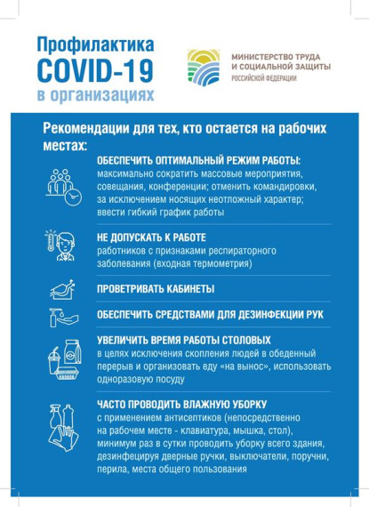 Профилактика COVID-19 в организациях.
